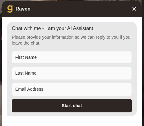 goodChatBot admin dashboard screenshot