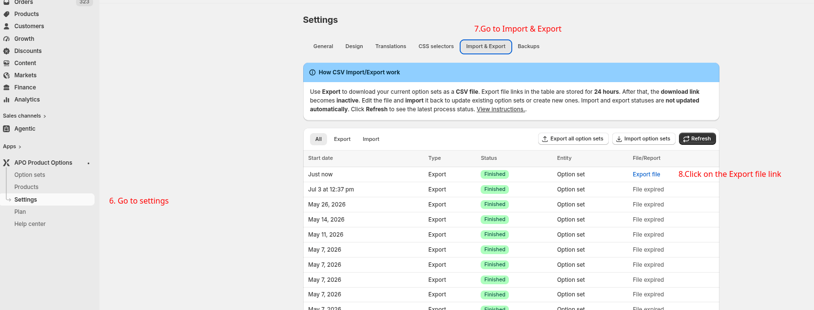 goodChatBot admin dashboard screenshot