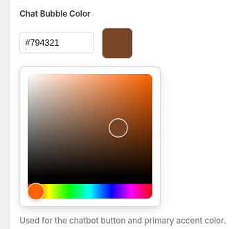 goodChatBot admin dashboard screenshot