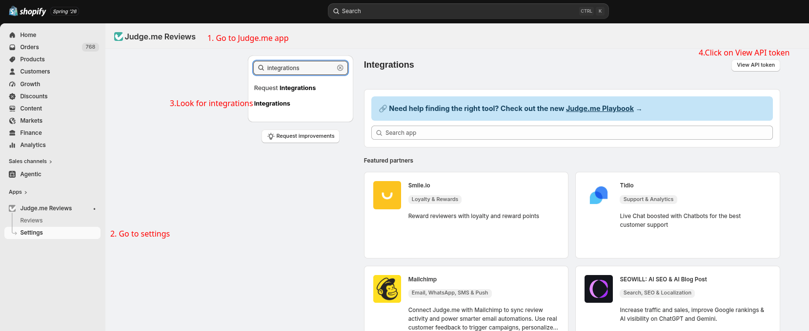 goodChatBot admin dashboard screenshot