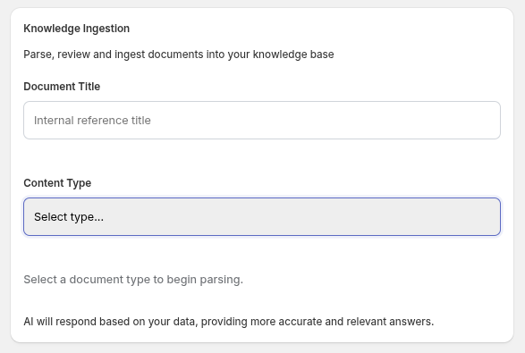 goodChatBot admin dashboard screenshot