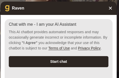 goodChatBot admin dashboard screenshot