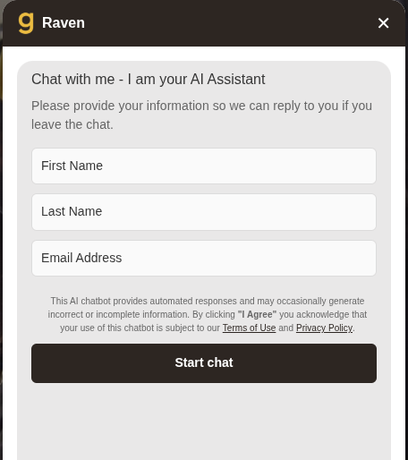goodChatBot admin dashboard screenshot