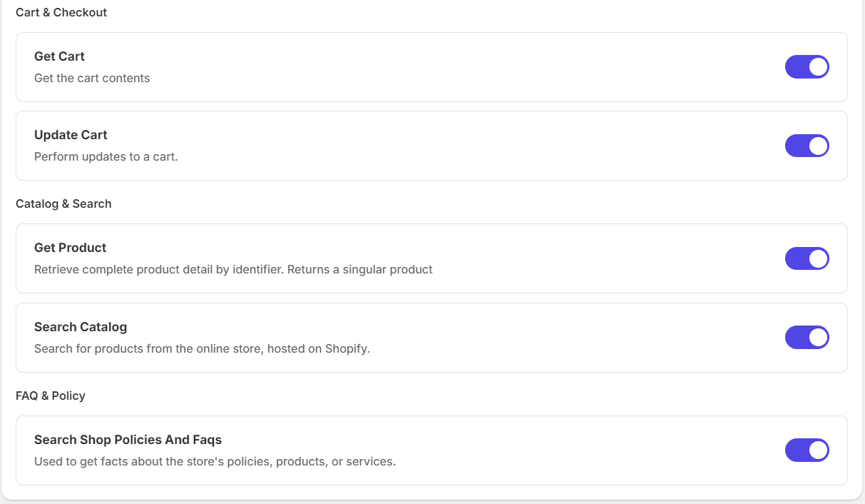 goodChatBot admin dashboard screenshot