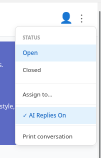 goodChatBot admin dashboard screenshot