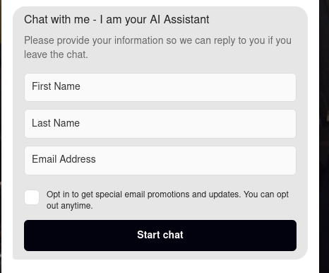 goodChatBot admin dashboard screenshot