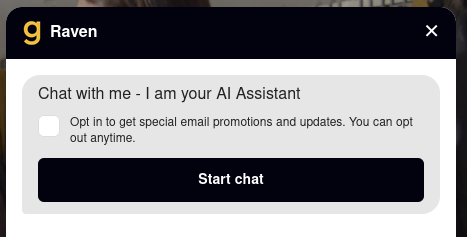 goodChatBot admin dashboard screenshot